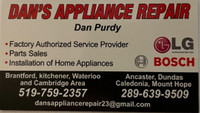 Dan's Appliance Repair - LG Home Appliance Service & Parts