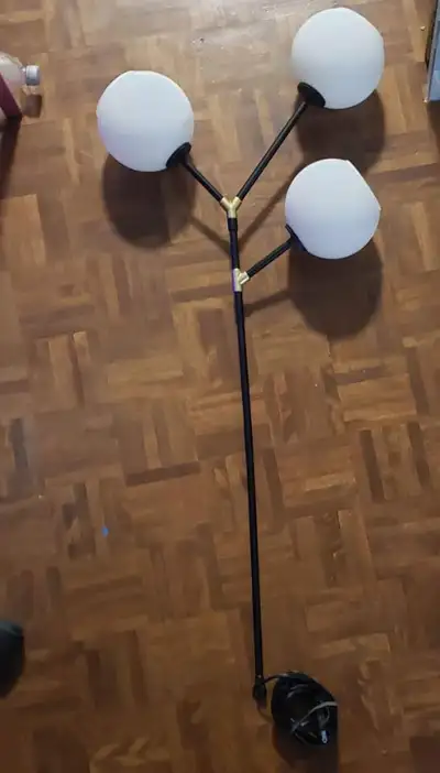 Vintage 3 orbs globe lamp plug in the wall TESTED WORKING, View more