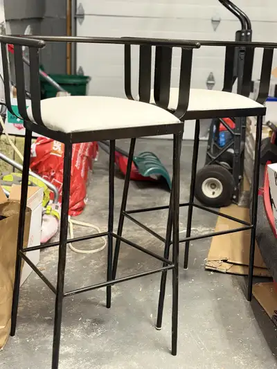Industrial bar stools (set of four), View more