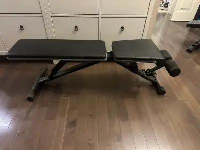 Sturdy adjustable and foldable exercise bench, View more