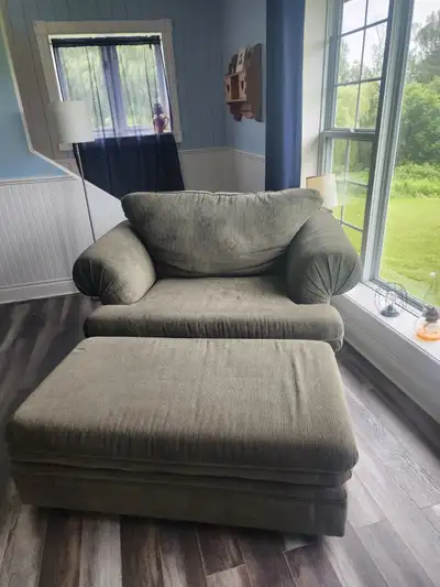 Over sized chair with ottoman, View more