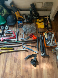 Tools and Tool Belt with Tool Box