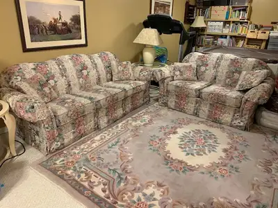 Beautiful Sofa with matching Loveseat in excellent condition.