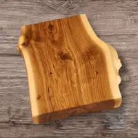 Oak double live edge serving board