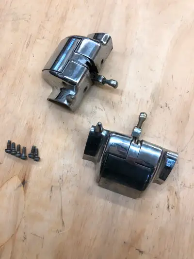 1963/64 Ford Galaxie 500 convertible top latches, good shape, chrome is nice, also fits Falcon and c...