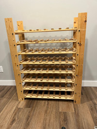 Like New! Solid wood & beautiful 64 bottle wine rack! 