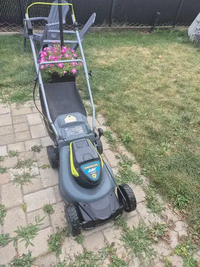 Tondeuse batterie servie juste une été Demande 125.00$
