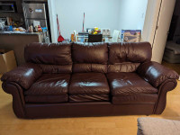 2 leather couches for sale