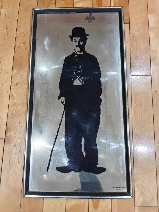 29.5x15 inches vintage Charlie Chaplin mirror wall art in Arts & Collectibles in City of Toronto - Image 8