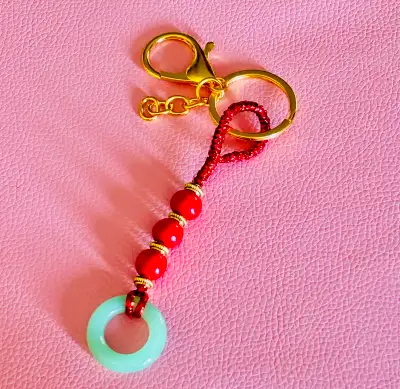 Jade Peace Buckle Customized Handmade Keychain /Car Pendant, View more
