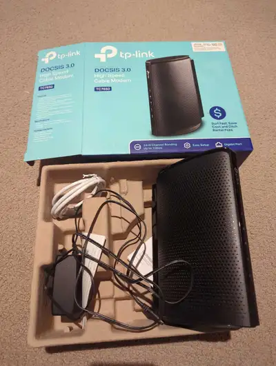 tp-link cable modem TC7650 docsis3.0, View more