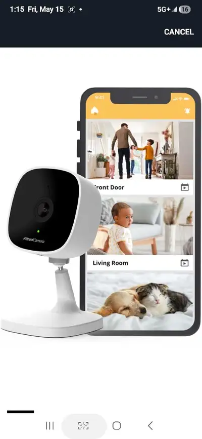 ndoor Security Bullet Camera -AlfredCam, Plug-in Baby Monitor/Pe, View more