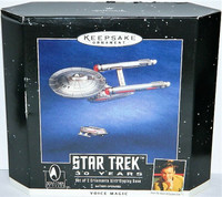 Star Trek 30 Years Set Of 2 Ornament & Display Base