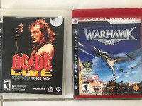 PS3 video games gently used AC/DC Live  & Warhawk