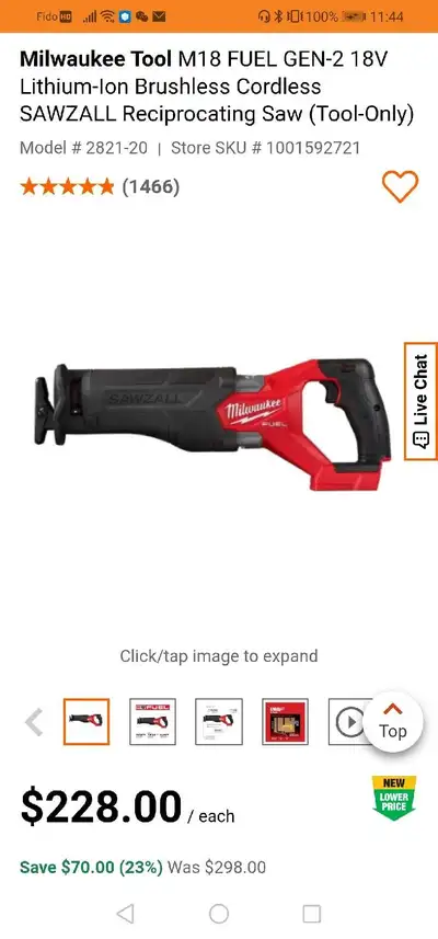 Milwaukee M18 Sawzall, View more
