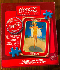 Vtg New 500 Pc Coca Cola On The Beach Collectible Puzzle Series