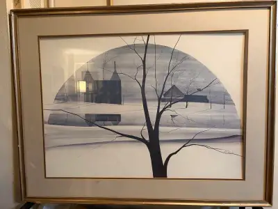 Vintage Framed Limited Edition Landscape Print – 29” × 37”, View more