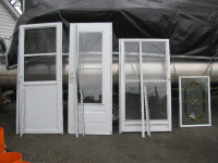 Aluminum screen doors and door glass insert