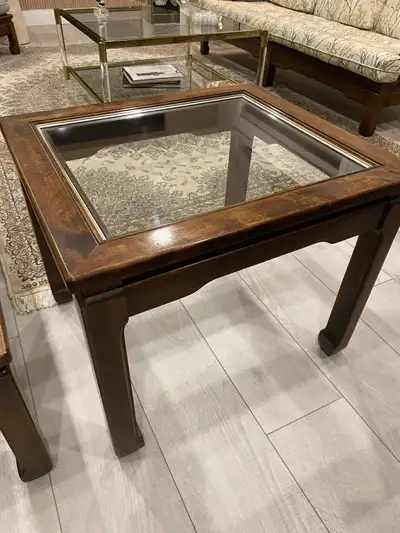 solid walnut coffee & end tables, View more