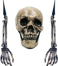 Realistic Skeleton Stakes Halloween Decoration Scary Ground
