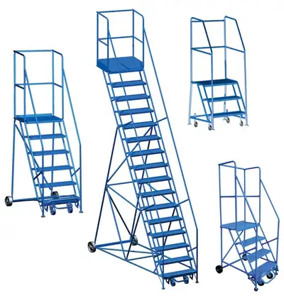 ROLLING LADDERS STANDS. MOBILE LADDERS, ROLLING STAIRS, LADDERS., View more