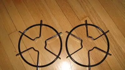 ** Set of two 6.5" wide, enamelled cast burner grills from an RV propane stove, $35. ** Dometic RV p...