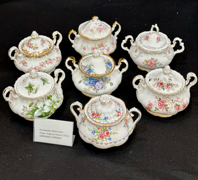 Multiple Royal Albert patterns Sugar bowls with lids- Vintage Bo in Kitchen & Dining Wares in Ottawa