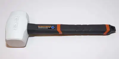 Ridgid 16 oz white rubber mallet, View more