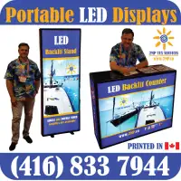 Trade Show Event LED Light Box Displays Stands + Custom GRAPHICS