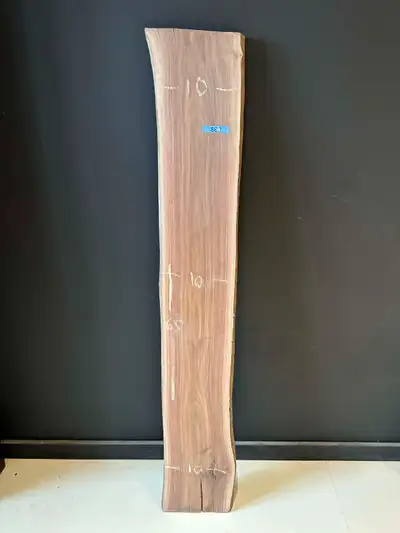 Beautiful black walnut slab with natural live edge on both sides—perfect for a statement piece. Dime...