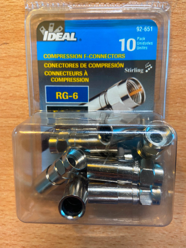 Ideal 3 blade coax stripper Cable + RG-6 Compression connectors in Video & TV Accessories in Trenton - Image 3