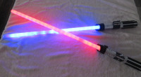 2 Star Wars Hasbro Lightsaber Toys.