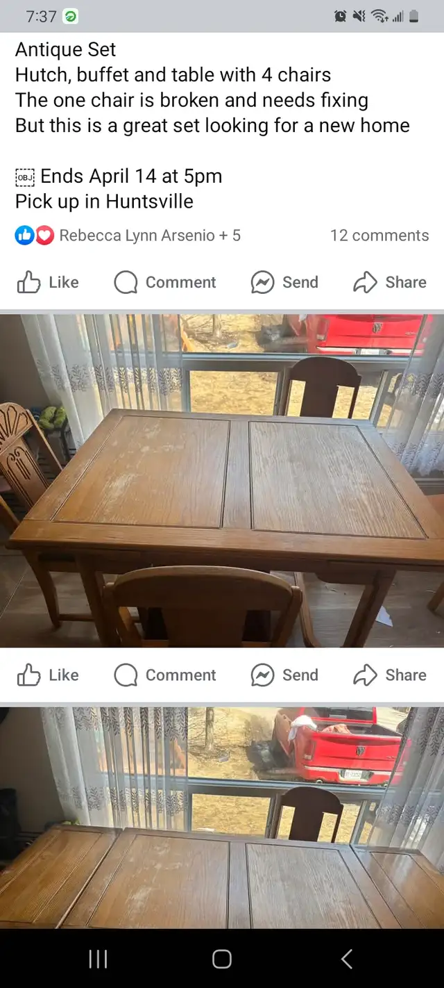 Free dining rable with 4 chairs in Free Stuff in Muskoka - Image 4