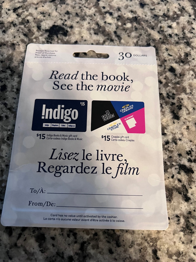Chapters Cineplrx Gift Card  in Other in Kitchener / Waterloo