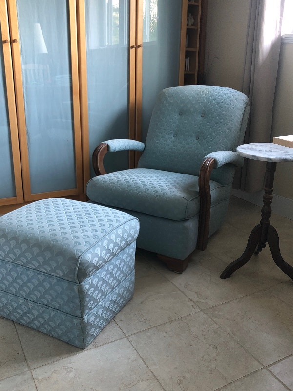 1950s Platform Rocker Chair and Stool Chairs & Recliners Saskatoon