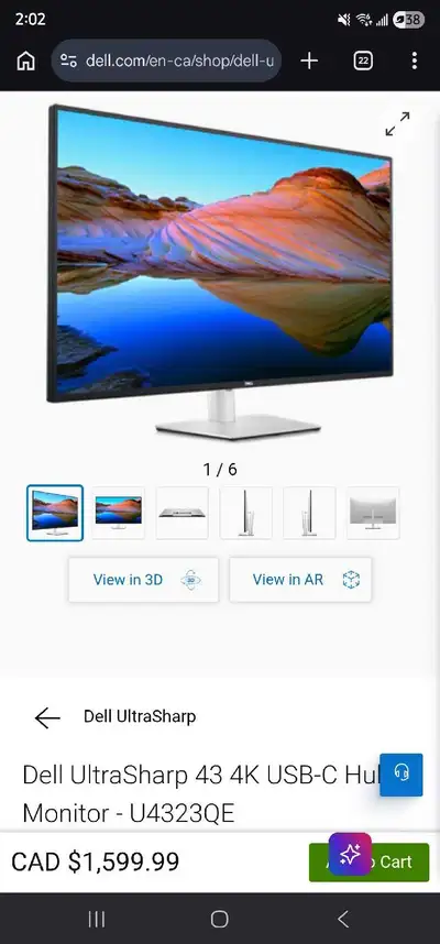 Dell UltraSharp 43 4K USB-C Hub Monitor - U4323QE, View more