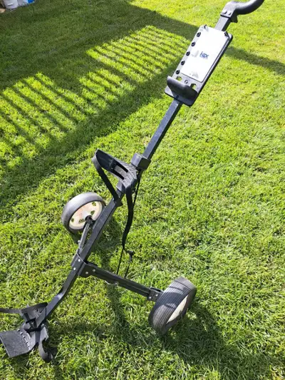 Pull cart de golf, démontable comme sur photos. Prend pas beaucoup de place, très fonctionnel.