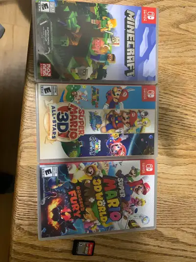 Minecraft $20 Super Mario 3D Allstars $160 Super Mario 3D world +bowsers fury $50 Star Wars skywalke...