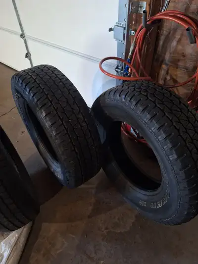 2 tires for sale, good thread. 100.00 for pair 265/70R17