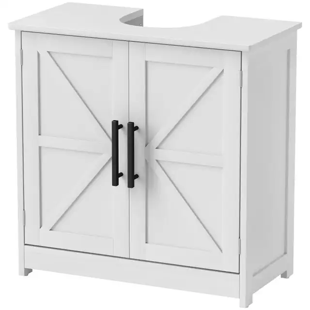 24" Bathroom under sink Farmhouse Pedestal Sink Storage Cabinet  in Bathwares in Markham / York Region - Image 3