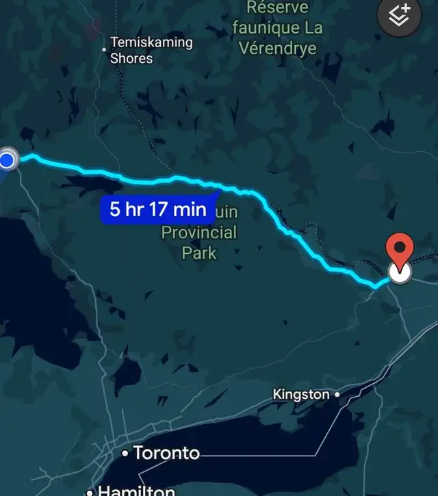 Sudbury to Ottawa Sept 7 morning