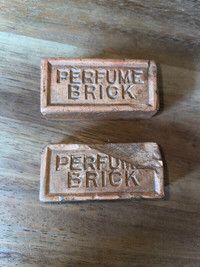 Rare Vintage 1930's Clay Pottery Perfume Bricks