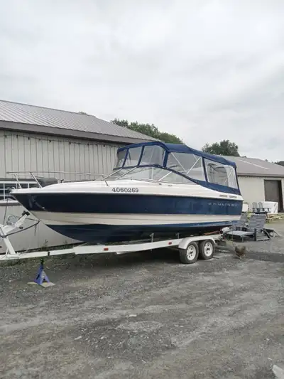 Bayliner 21.5 foot Cuddy classic comes with full camper Bimini top, trailer and is powered by 5.0 li...
