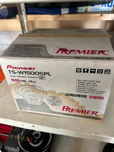 Pioneer Premier TS-W1500SPL 10 inch Car Subwoofer. New in Box, View more