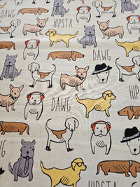 Hipsta Dawg quilting cotton roll end