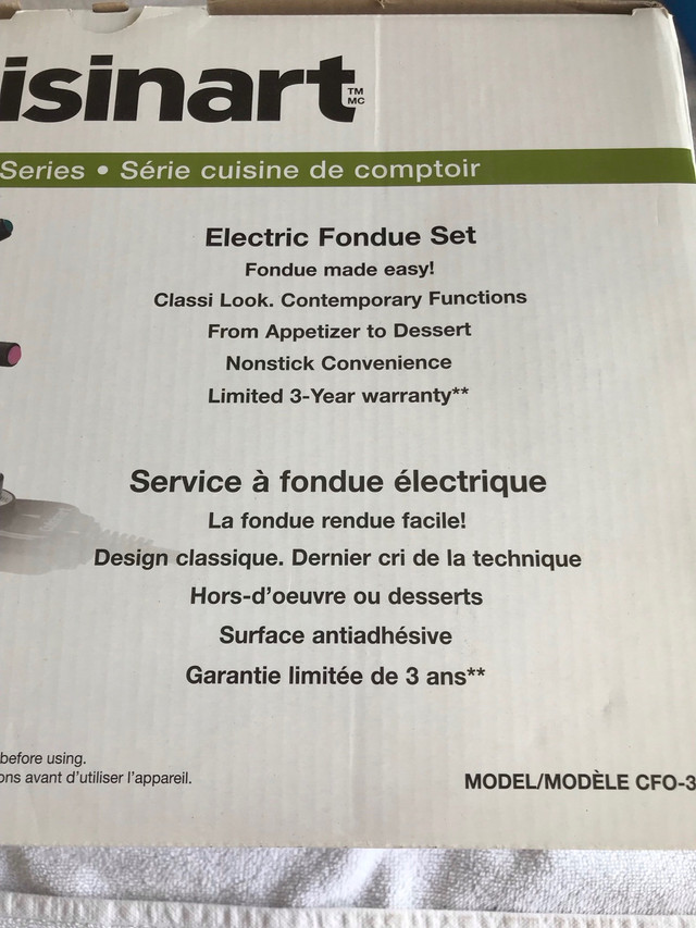 Cuisinart Electric Fondue Set in Microwaves & Cookers in Medicine Hat - Image 3