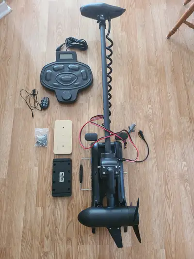 AQUOS Haswing Cayman B (NOT GPS) 12V 55LBS 48inch Bow Mount Trolling Motor - 48-inch Aluminum Alloy...