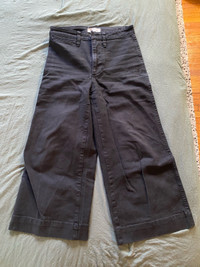 Madewell wide leg crop trousers 