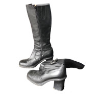 Ladies Black Leather Knee high Winter Boots