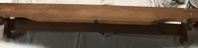 Wood shelf 47 inches long, 9.5 inches deep, View more